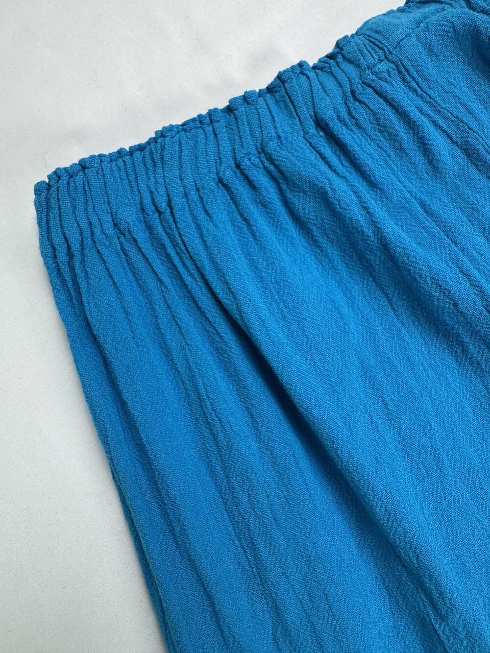 Oh My Gauze Pants Womens L/XL Blue Cropped Wide Leg Turquoise size 2